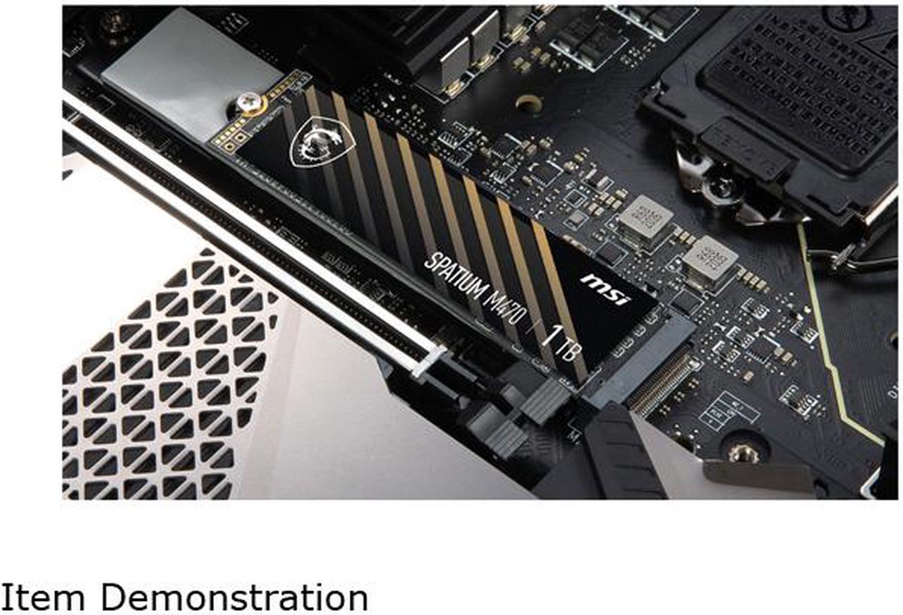 Alt view image 12 of 12 - MSI SPATIUM M470 M.2 2280 2TB PCI-Express 4.0 x4, NVMe 1.3 3D NAND Internal Solid State Drive (SSD)