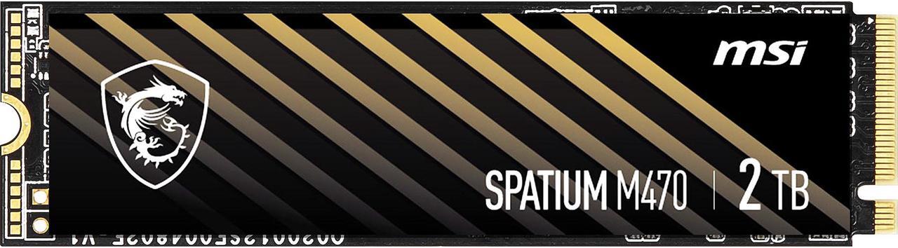Main image of MSI SPATIUM M470 M.2 2280 2TB PCI-Express 4.0 x4, NVMe 1.3 3D NAND Internal Solid State Drive (SSD)