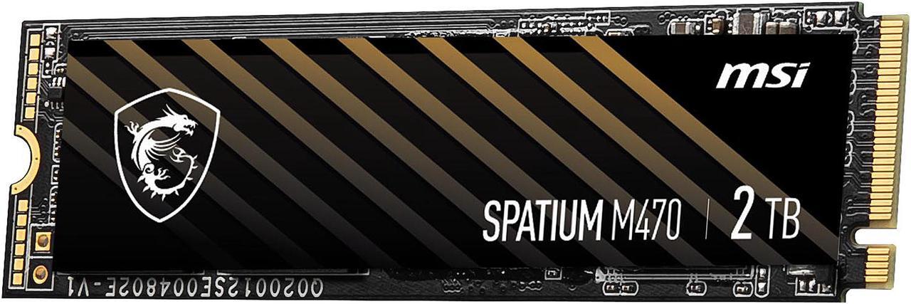 Alt view image 5 of 12 - MSI SPATIUM M470 M.2 2280 2TB PCI-Express 4.0 x4, NVMe 1.3 3D NAND Internal Solid State Drive (SSD)