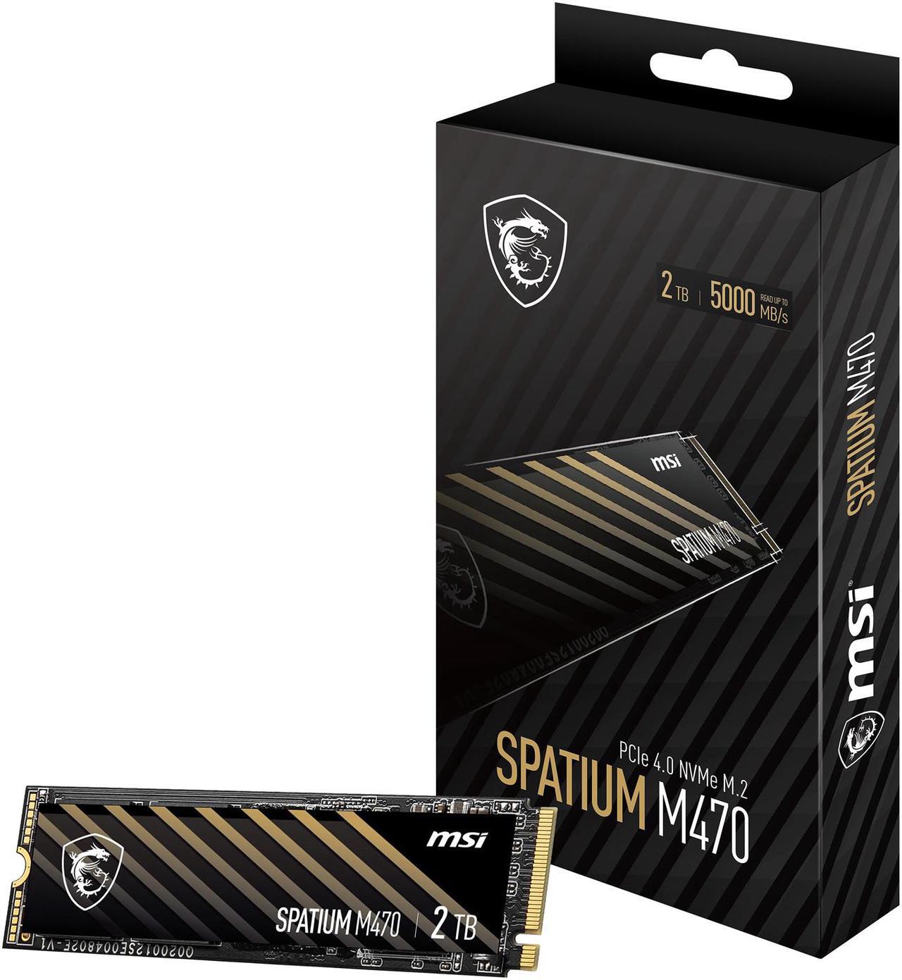 Alt view image 6 of 12 - MSI SPATIUM M470 M.2 2280 2TB PCI-Express 4.0 x4, NVMe 1.3 3D NAND Internal Solid State Drive (SSD)