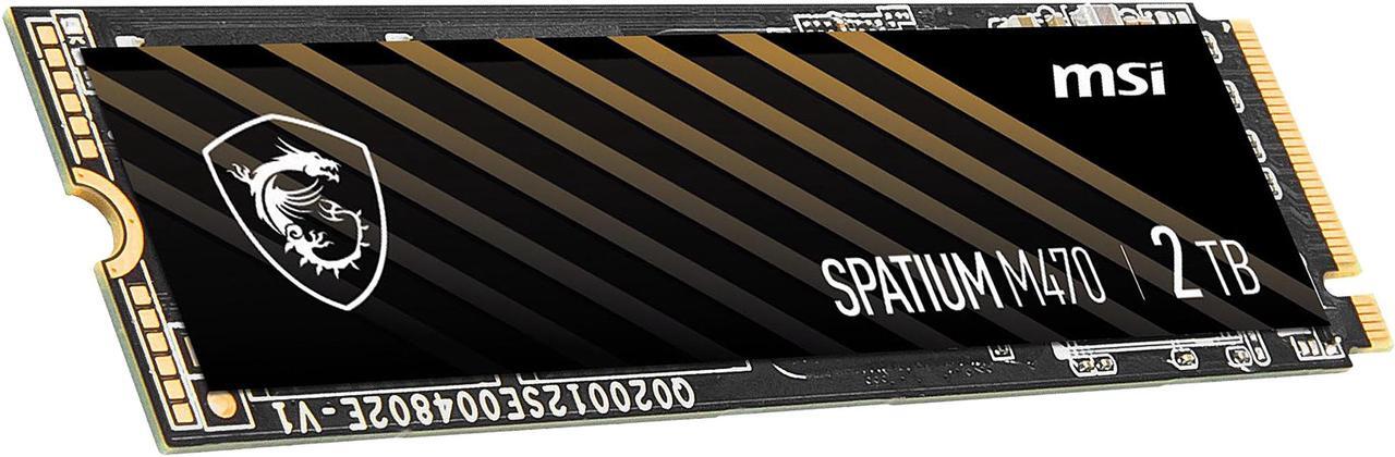Alt view image 3 of 12 - MSI SPATIUM M470 M.2 2280 2TB PCI-Express 4.0 x4, NVMe 1.3 3D NAND Internal Solid State Drive (SSD)