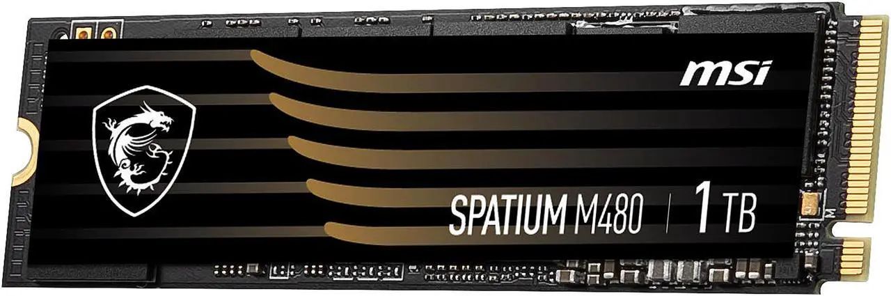Alt view image 3 of 6 - MSI SPATIUM M480 M.2 2280 1TB PCIe Gen4x4, NVMe 1.4 3D NAND Internal Solid State Drive (SSD)