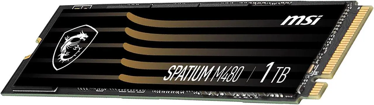 Alt view image 4 of 6 - MSI SPATIUM M480 M.2 2280 1TB PCIe Gen4x4, NVMe 1.4 3D NAND Internal Solid State Drive (SSD)