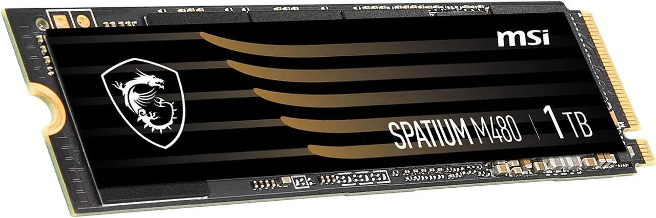 Alt view image 5 of 6 - MSI SPATIUM M480 M.2 2280 1TB PCIe Gen4x4, NVMe 1.4 3D NAND Internal Solid State Drive (SSD)