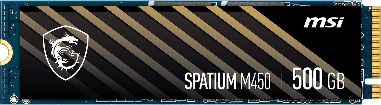 MSI SPATIUM M450 M.2 2280 500GB PCI-Express 4.0 x4, NVMe 1.4 3D NAND Internal Solid State Drive (SSD)