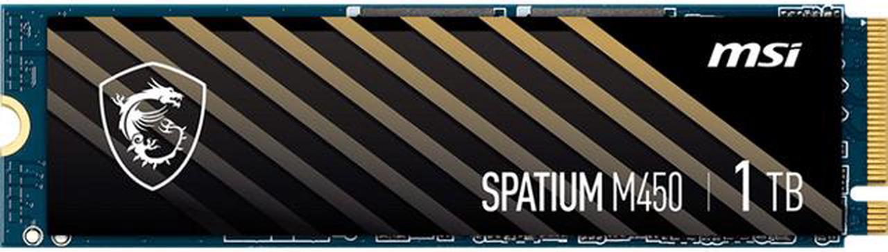 MSI SPATIUM M450 M.2 2280 1TB PCI-Express 4.0 x4, NVMe 1.4 3D NAND Internal Solid State Drive (SSD)