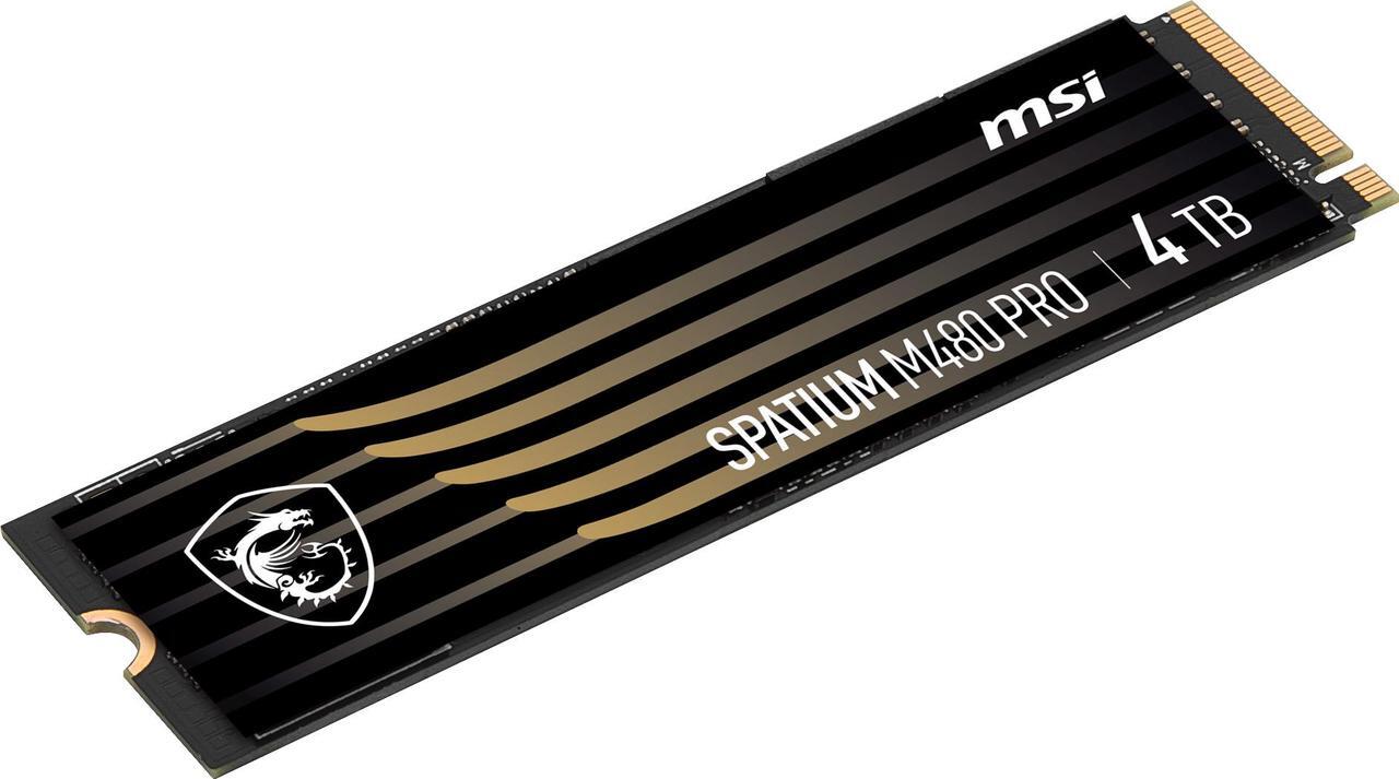 Alt view image 2 of 5 - MSI SSD SPATIUM M480 PRO PCIe 4.0 NVMe M.2 4TB Internal Solid State Drive (SSD)