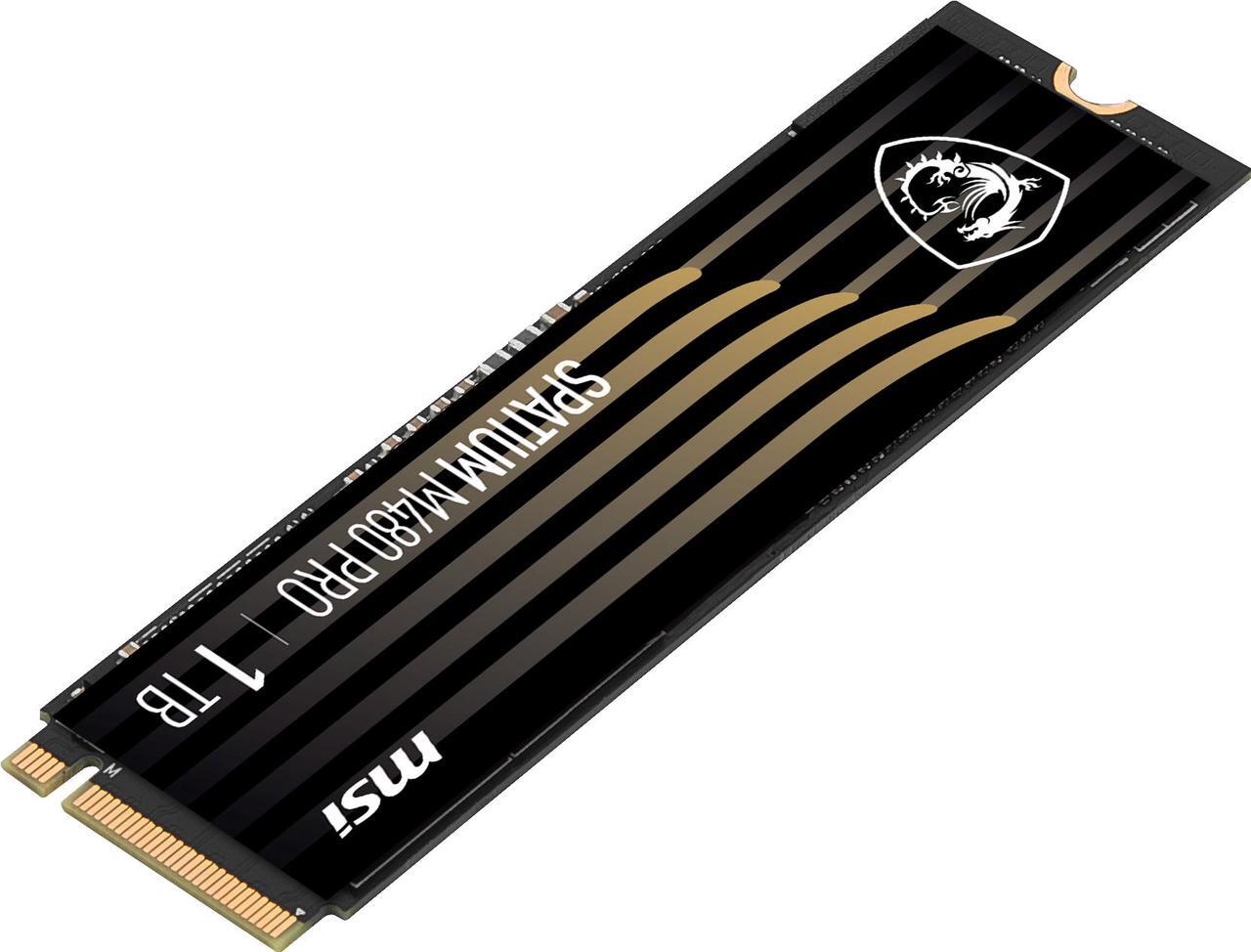 Alt view image 4 of 5 - MSI SPATIUM M480 PRO PCIe 4.0 NVMe M.2 1TB PCI-Express 4.0 x4, NVMe 1.4 3D NAND Internal Solid State Drive (SSD)
