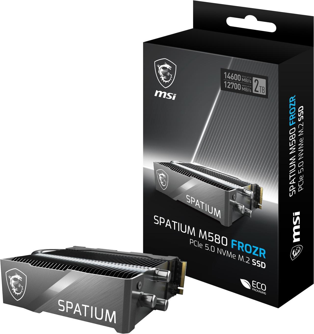 Main image of MSI SPATIUM M580 PCIe 5.0 NVMe M.2 2TB FROZR Solid State Drive (SSD) - SM580PN2TBF