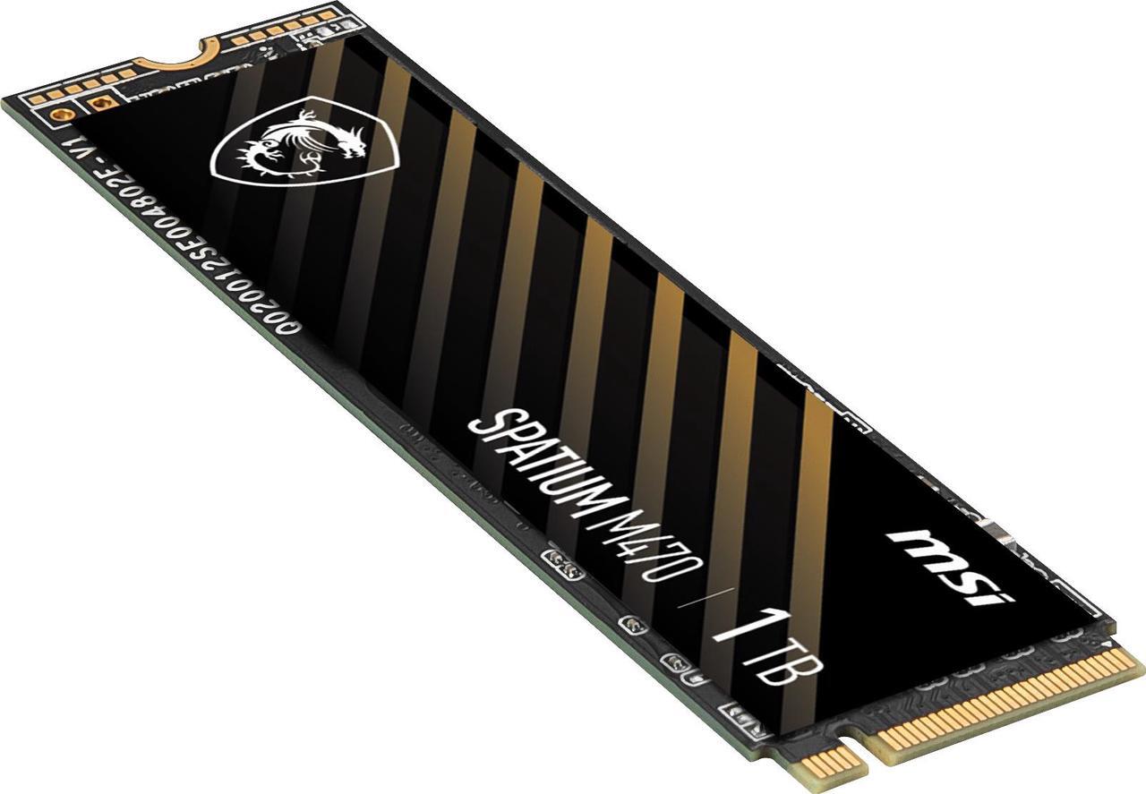 Alt view image 2 of 6 - MSI SPATIUM M470 PRO PCIe 4.0 NVMe M.2 2280 1TB PCI-Express 4.0 x4 3D NAND Internal Solid State Drive (SSD)