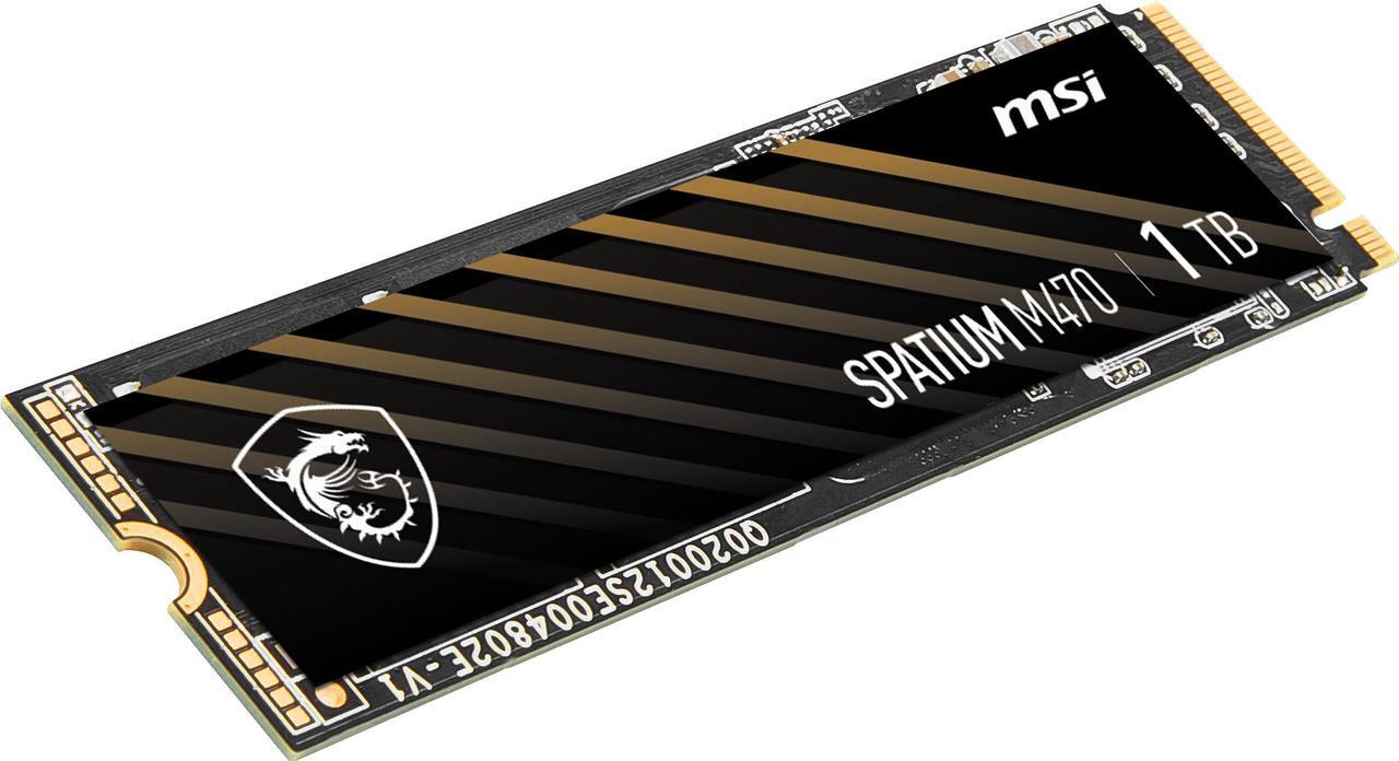 Alt view image 3 of 6 - MSI SPATIUM M470 PRO PCIe 4.0 NVMe M.2 2280 1TB PCI-Express 4.0 x4 3D NAND Internal Solid State Drive (SSD)