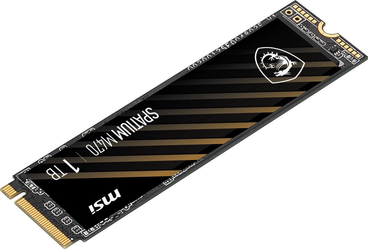 Alt view image 4 of 6 - MSI SPATIUM M470 PRO PCIe 4.0 NVMe M.2 2280 1TB PCI-Express 4.0 x4 3D NAND Internal Solid State Drive (SSD)
