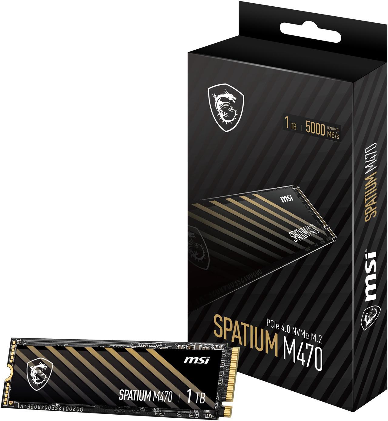 Alt view image 6 of 6 - MSI SPATIUM M470 PRO PCIe 4.0 NVMe M.2 2280 1TB PCI-Express 4.0 x4 3D NAND Internal Solid State Drive (SSD)