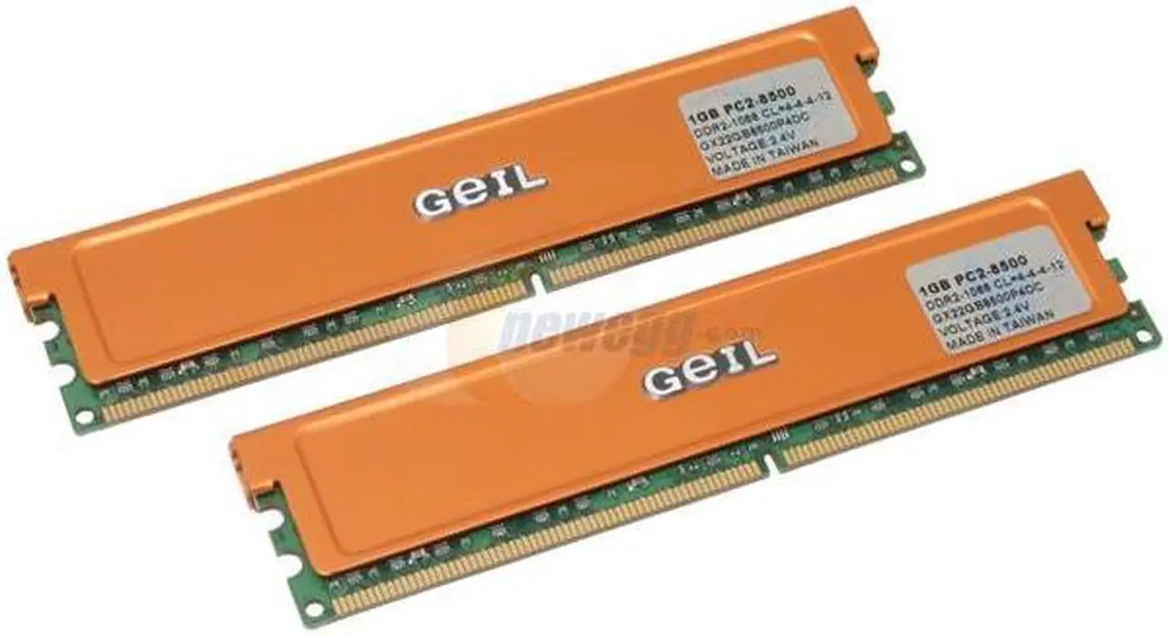 Main image of GeIL Ultra 2GB (2 x 1GB) DDR2 1066 (PC2 8500) Dual Channel Kit Desktop Memory Model GX22GB8500P4DC