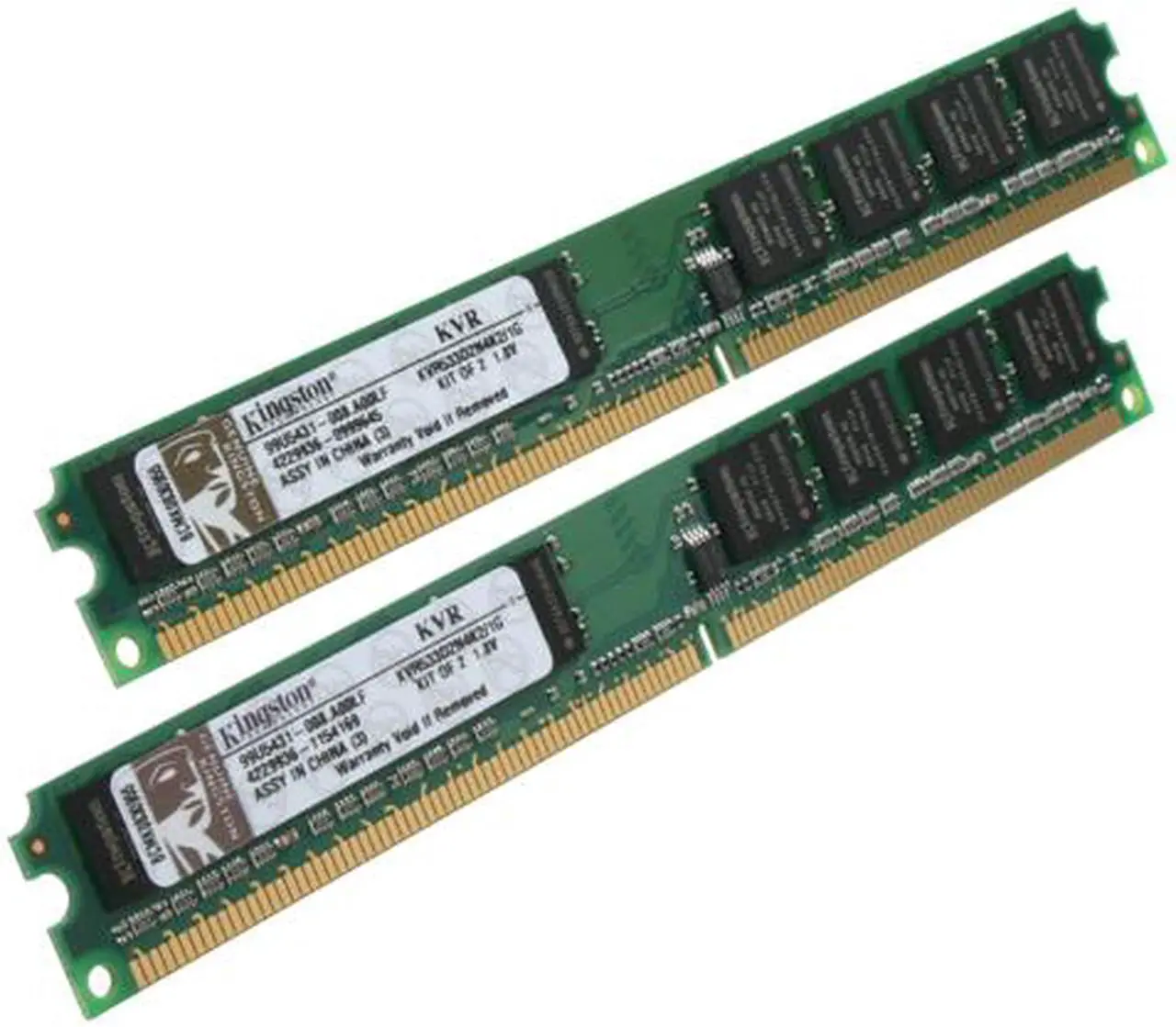 Main image of Kingston ValueRAM 1GB (2 x 512MB) DDR2 533 (PC2 4200) Dual Channel Kit Desktop Memory Model KVR533D2N4K2/1G