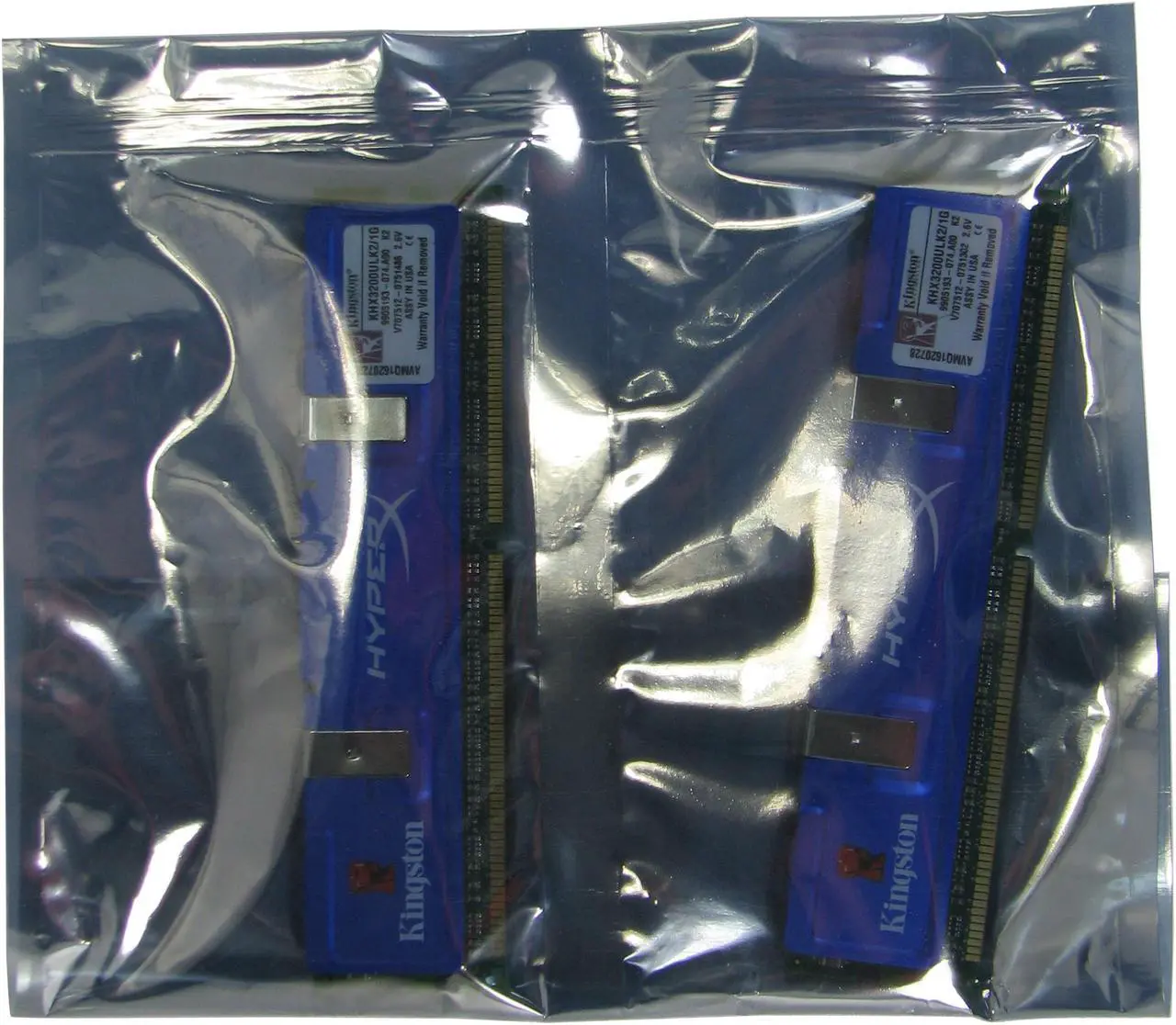 Alt view image 2 of 3 - HyperX 1GB (2 x 512MB) DDR 400 (PC 3200) Dual Channel Kit Desktop Memory Model KHX3200ULK2/1G