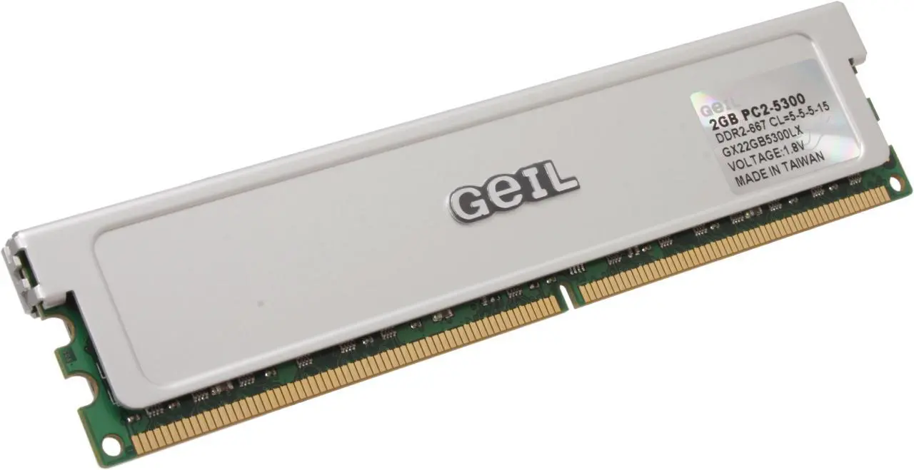 Main image of GeIL 2GB DDR2 667 (PC2 5300) Desktop Memory Model GX22GB5300LX