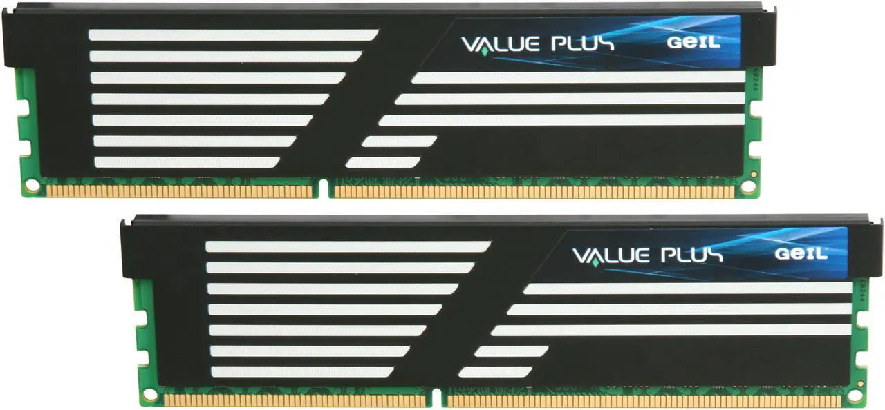 Main image of GeIL Value PLUS 4GB (2 x 2GB) DDR3 1600 (PC3 12800) Desktop Memory Model GVP34GB1600C8DC