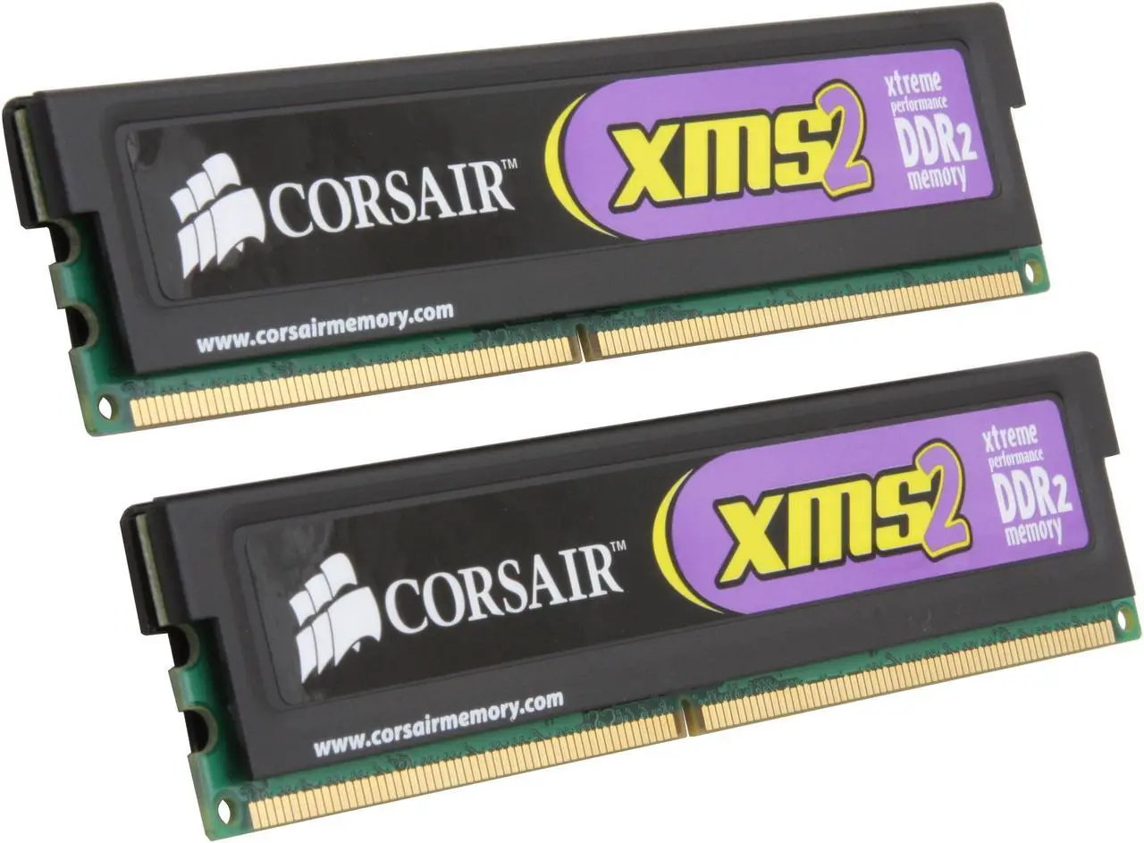 Main image of CORSAIR XMS2 2GB (2 x 1GB) DDR2 1066 (PC2 8500) Dual Channel Kit Desktop Memory Model TWIN2X2048-8500C5