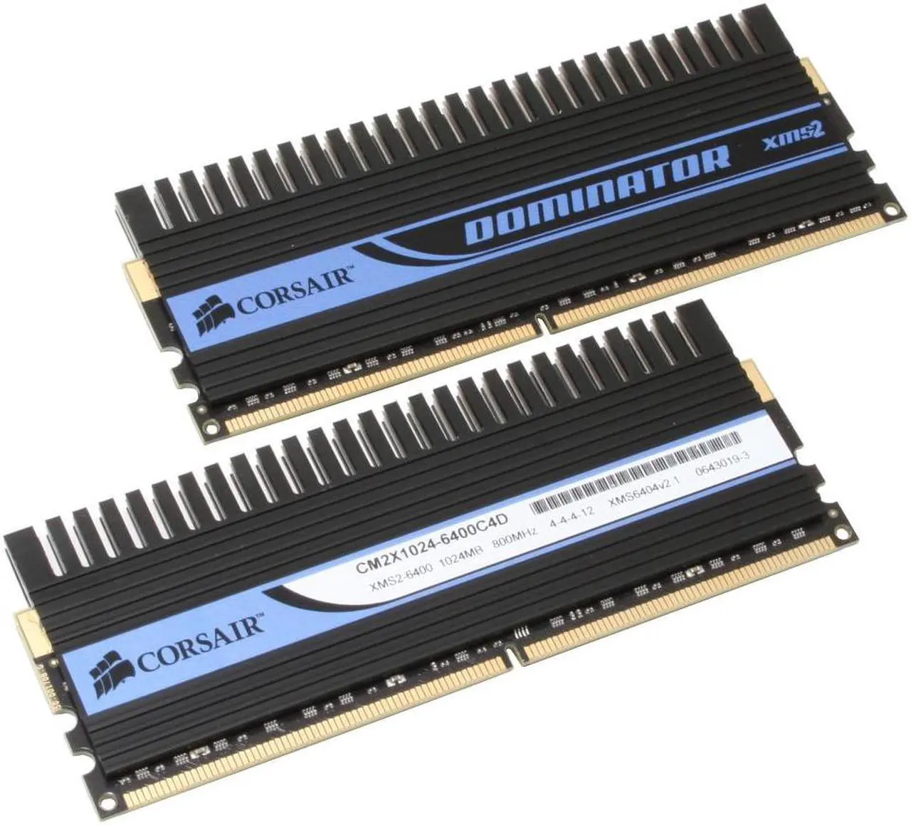 Main image of CORSAIR XMS2 DOMINATOR 2GB (2 x 1GB) DDR2 800 (PC2 6400) Dual Channel Kit Desktop Memory Model TWIN2X2048-6400C4D