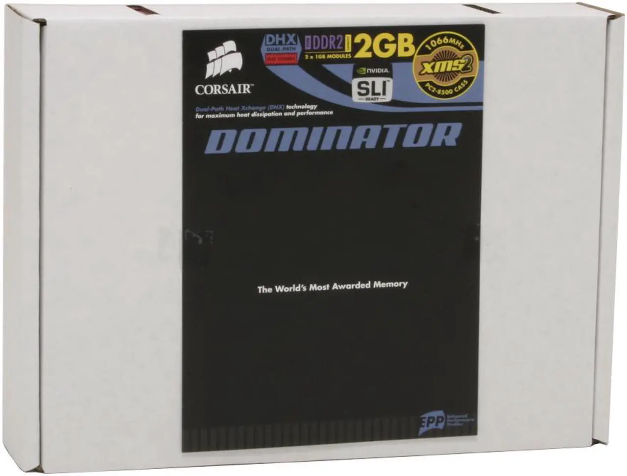 Alt view image 5 of 5 - CORSAIR XMS2 2GB (2 x 1GB) DDR2 1066 (PC2 8500) Dual Channel Kit Desktop Memory Model TWIN2X2048-8500C5DF
