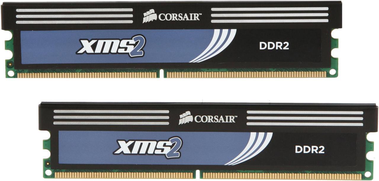 CORSAIR XMS2 4GB (2 x 2GB) DDR2 1066 (PC2 8500) Desktop Memory Model TWIN2X4096-8500C5C G