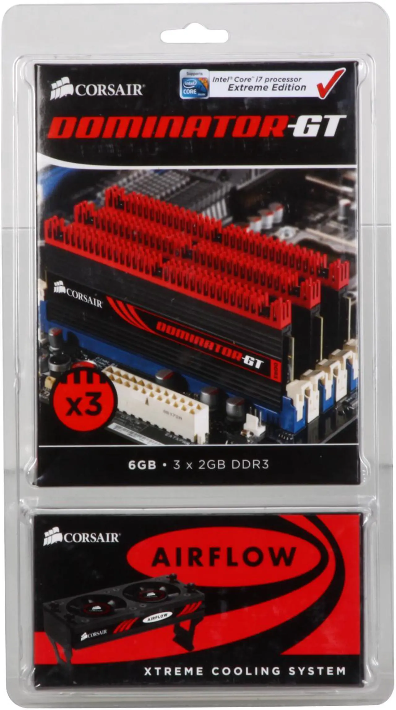 Alt view image 5 of 5 - CORSAIR DOMINATOR GT 6GB (3 x 2GB) DDR3 2000 (PC3 16000) Desktop Memory Model CMT6GX3M3A2000C8