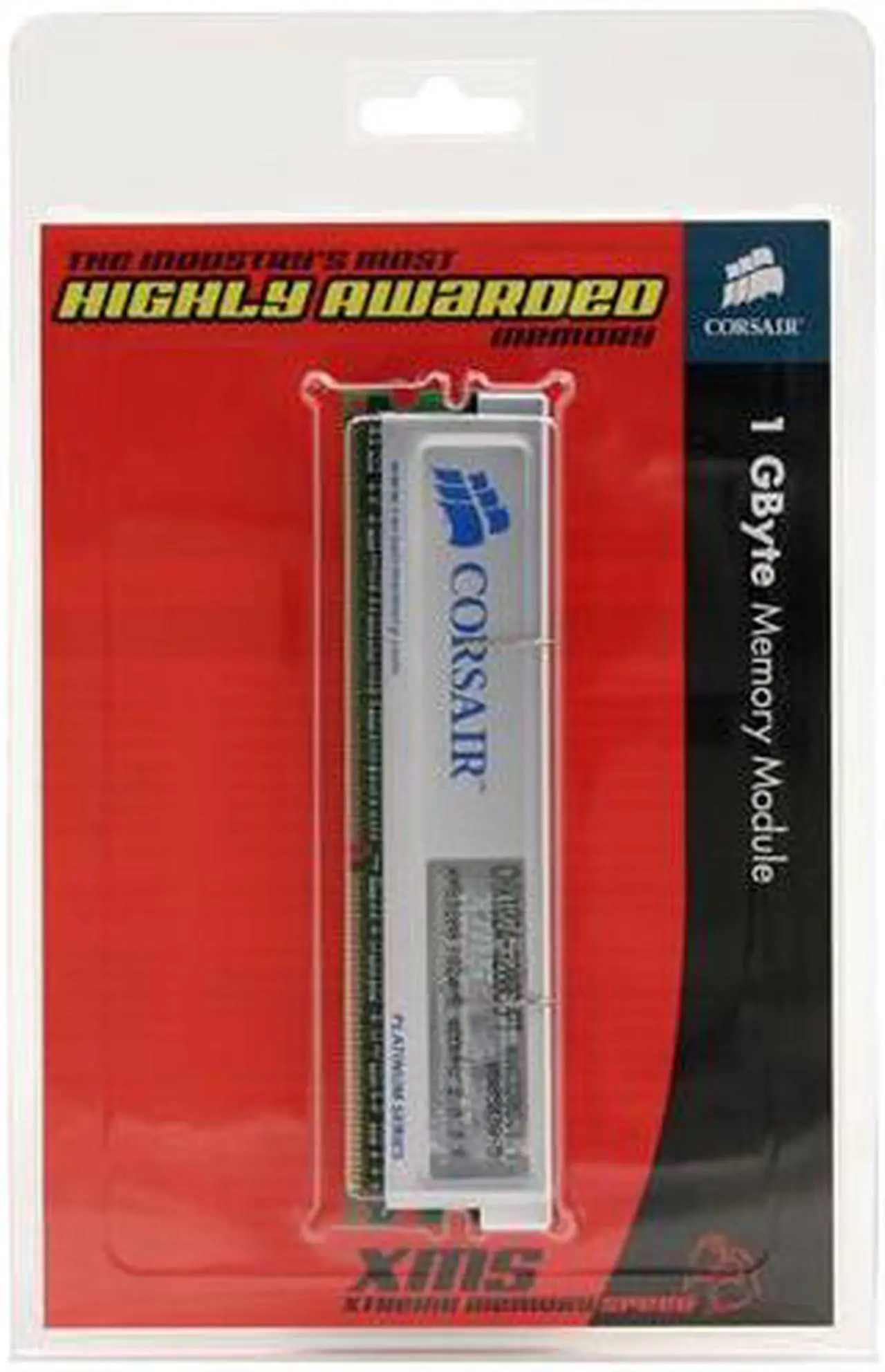 Alt view image 2 of 2 - CORSAIR XMS 1GB DDR 400 (PC 3200) Desktop Memory Model CMX1024-3200C2PT