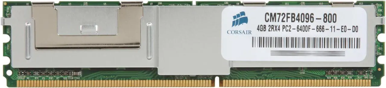 Alt view image 2 of 3 - CORSAIR 4GB ECC Fully Buffered DDR2 800 (PC2 6400) Server Memory Model CM72FB4096-800
