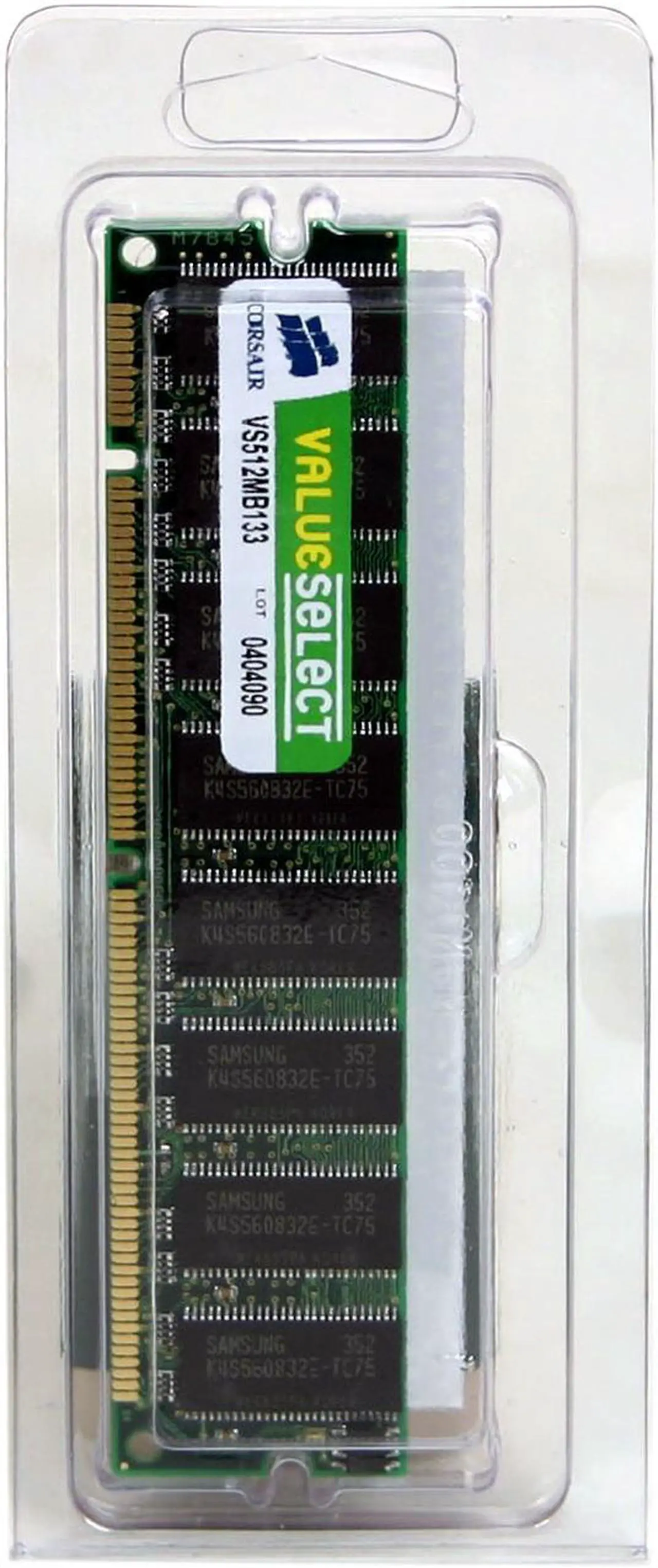 CORSAIR ValueSelect 512MB PC 133 System Memory Model VS512MB133 ...