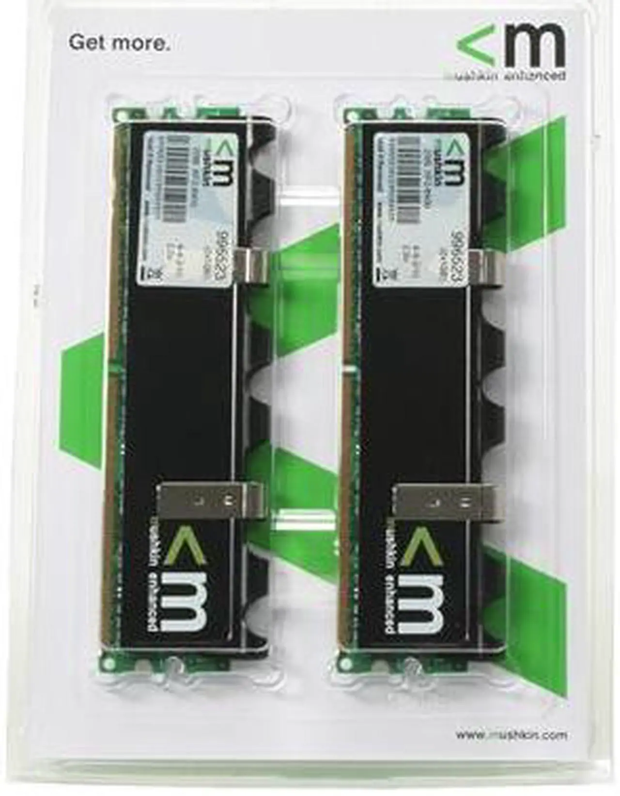 Alt view image 2 of 2 - Mushkin Enhanced Extreme Performance 2GB (2 x 1GB) DDR2 800 (PC2 6400) with EPP Profile Dual Channel Kit Desktop Memory Model 996523