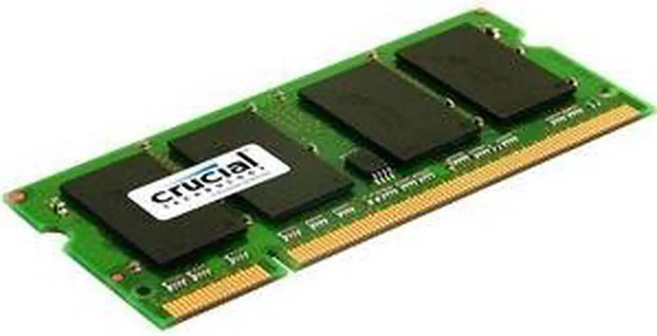 Main image of Crucial 2GB (2 x 1GB) 200-Pin DDR2 SO-DIMM DDR2 533 (PC2 4200) Dual Channel Kit Laptop Memory Model CT2KIT12864AC53E