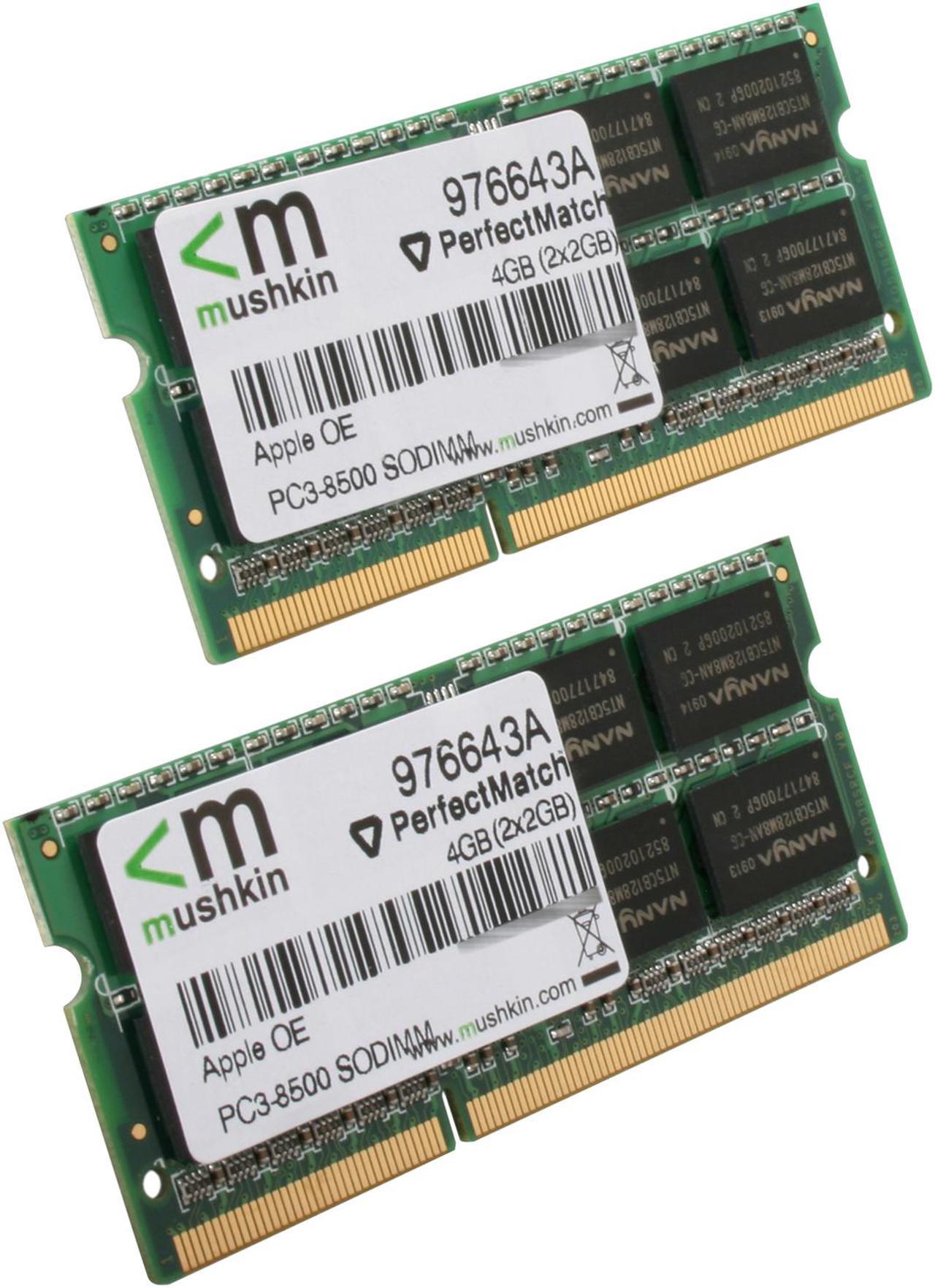 Mushkin Enhanced 4GB (2 x 2GB) DDR3 1066 (PC3 8500) Dual Channel Kit Memory For Apple Model 976643A