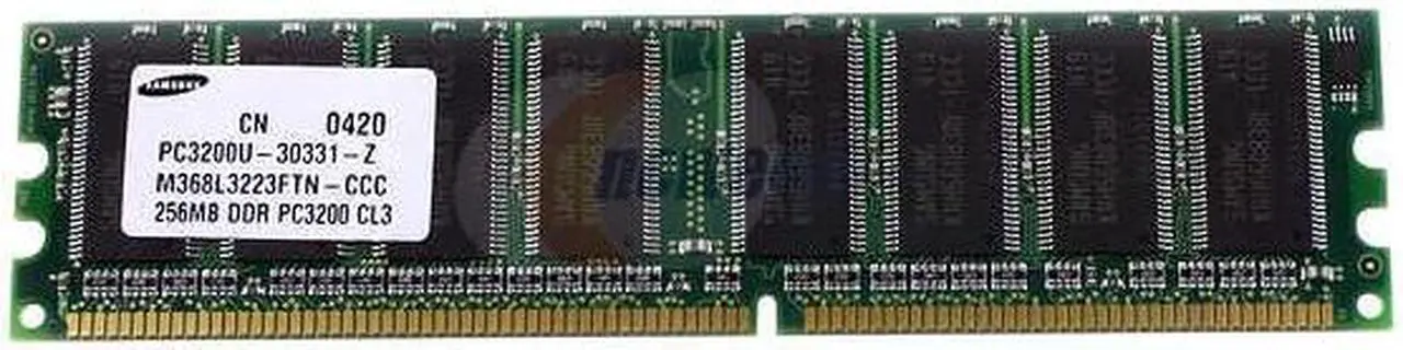 Main image of SAMSUNG Original 256MB DDR 400 (PC 3200) System Memory Model M368L3223FTN-CCC