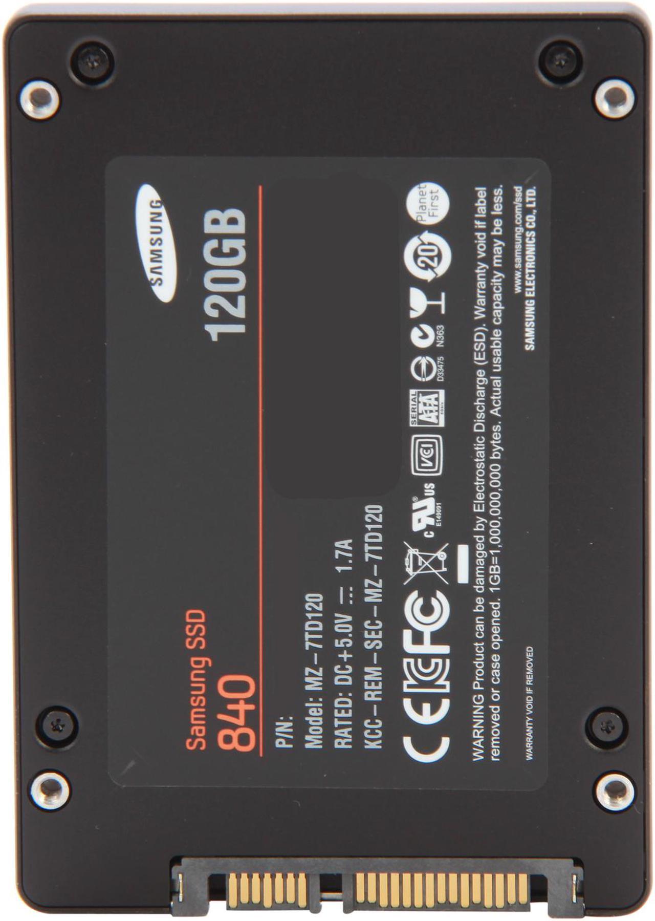 Alt view image 5 of 6 - SAMSUNG 840 Series 2.5" 120GB SATA III Internal Solid State Drive (SSD) MZ-7TD120BW