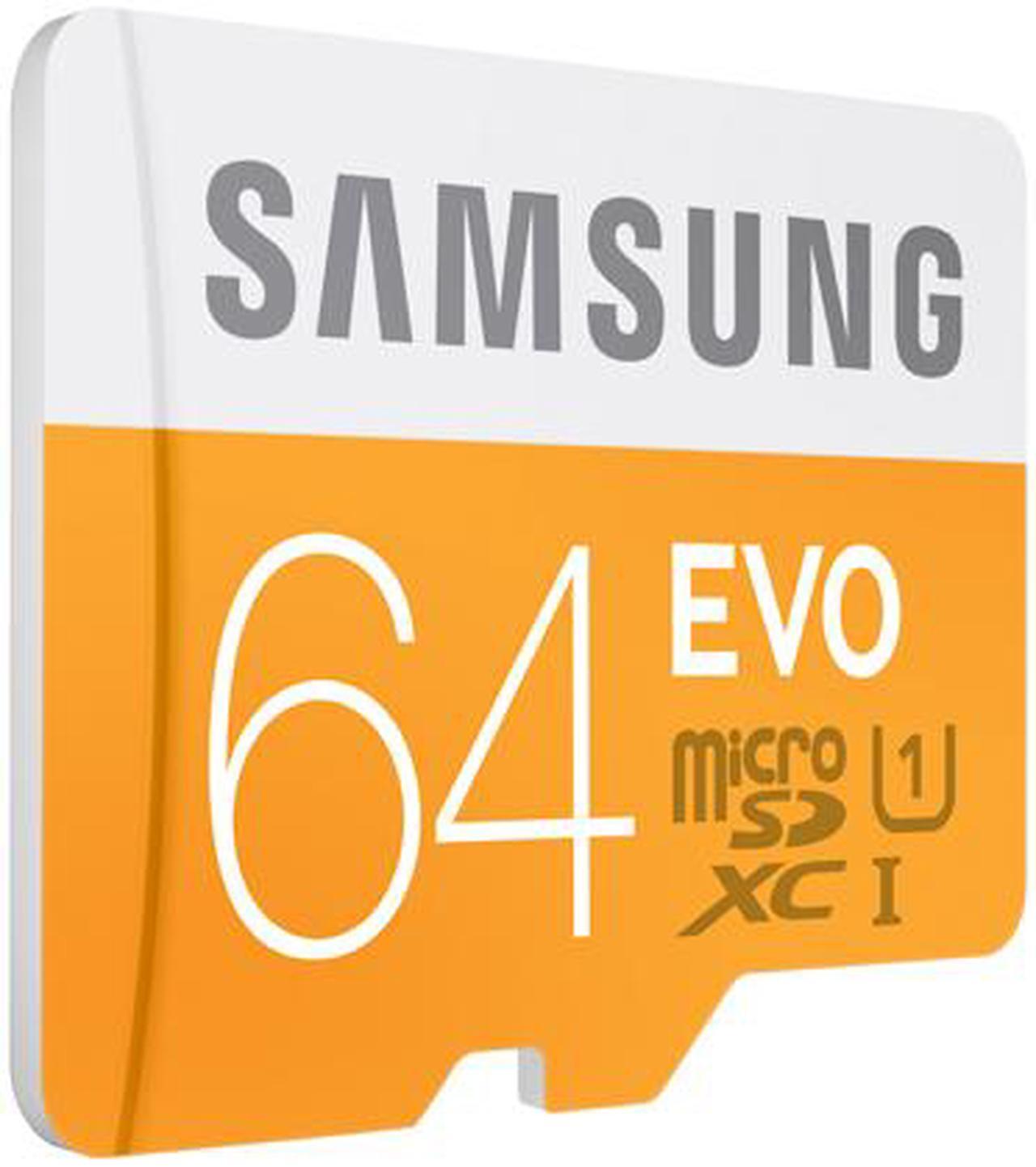 Alt view image 2 of 4 - Samsung 64GB EVO microSDXC UHS-I/U1 Class 10 Memory Card with Adapter, Speed Up to 48MB/s (MB-MP64DA/AM) [Old Speed]