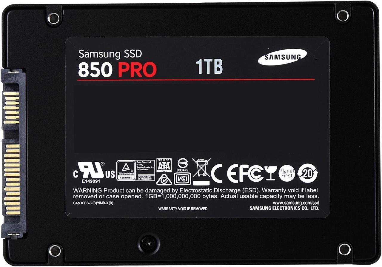 Alt view image 5 of 5 - SAMSUNG 850 PRO 2.5" 1TB SATA III 3D NAND Internal Solid State Drive (SSD) MZ-7KE1T0BW