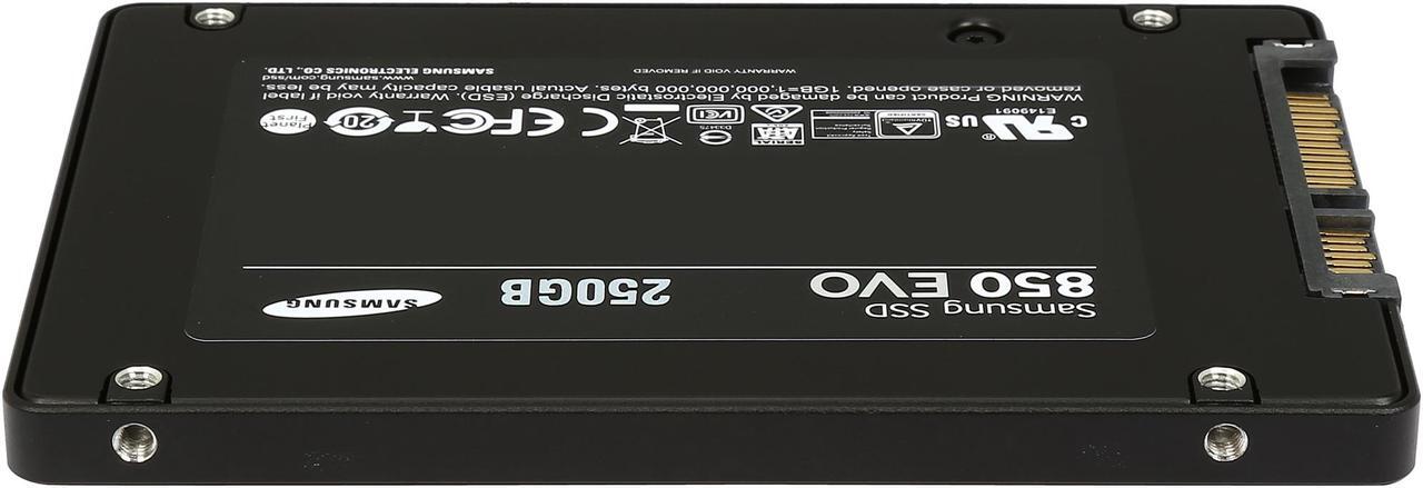 Alt view image 3 of 5 - SAMSUNG 850 EVO 2.5" 250GB SATA III 3D NAND Internal Solid State Drive (SSD) MZ-75E250B/AM