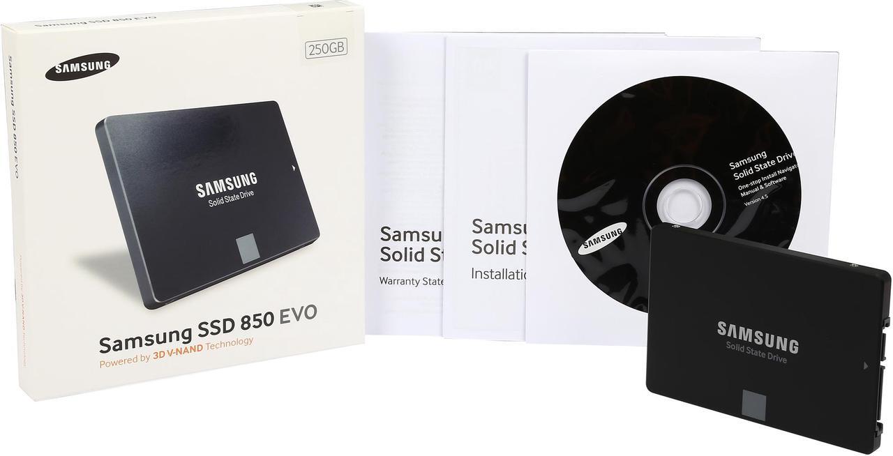 Alt view image 5 of 5 - SAMSUNG 850 EVO 2.5" 250GB SATA III 3D NAND Internal Solid State Drive (SSD) MZ-75E250B/AM