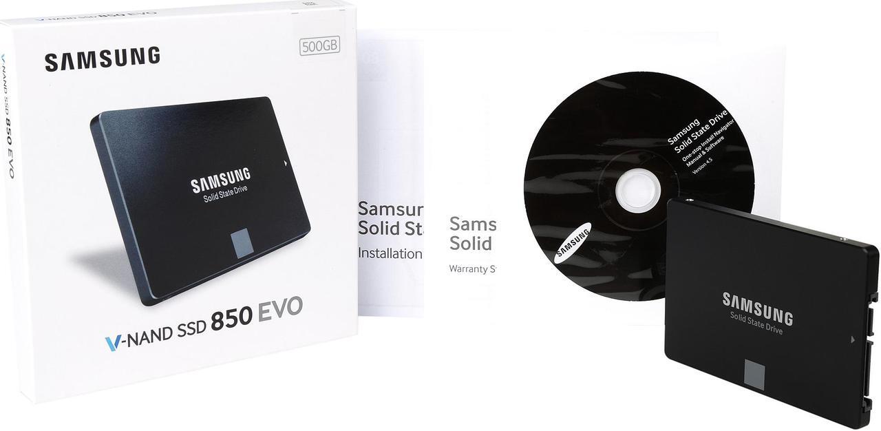 Alt view image 6 of 5 - SAMSUNG 850 EVO 2.5" 500GB SATA III 32 layer 3D V-NAND Internal Solid State Drive (SSD) MZ-75E500B/AM