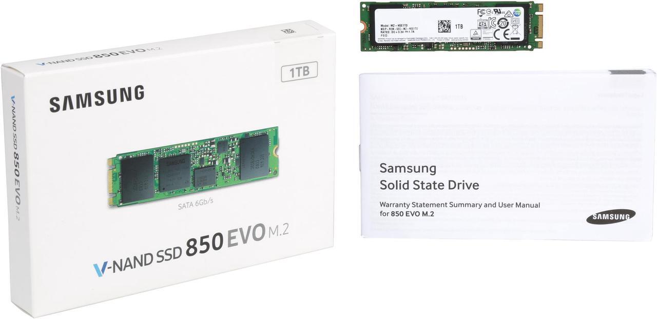 Alt view image 4 of 6 - SAMSUNG 850 EVO M.2 2280 1TB SATA III 3D NAND Internal Solid State Drive (SSD) MZ-N5E1T0BW