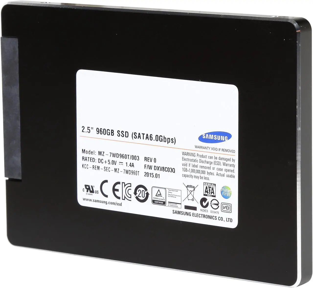 Main image of SAMSUNG Data Center Series SV843 2.5" 960GB SATA III V1 MLC VNAND Enterprise Solid State Drive