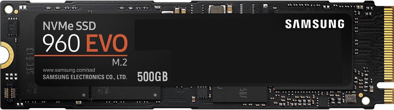 SAMSUNG 960 EVO M.2 500GB NVMe PCI-Express 3.0 x4 Internal Solid State Drive (SSD) MZ-V6E500BW