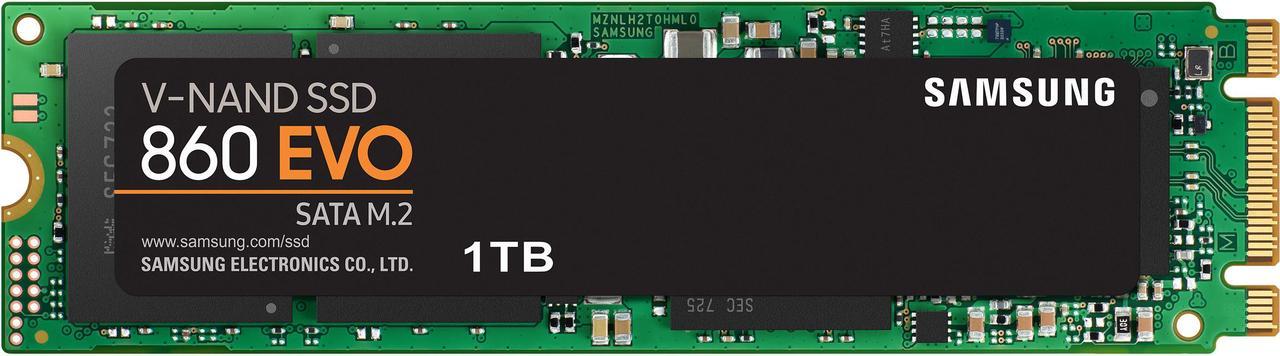 SAMSUNG 860 EVO Series M.2 2280 1TB SATA III V-NAND 3-bit MLC Internal Solid State Drive (SSD) MZ-N6E1T0BW