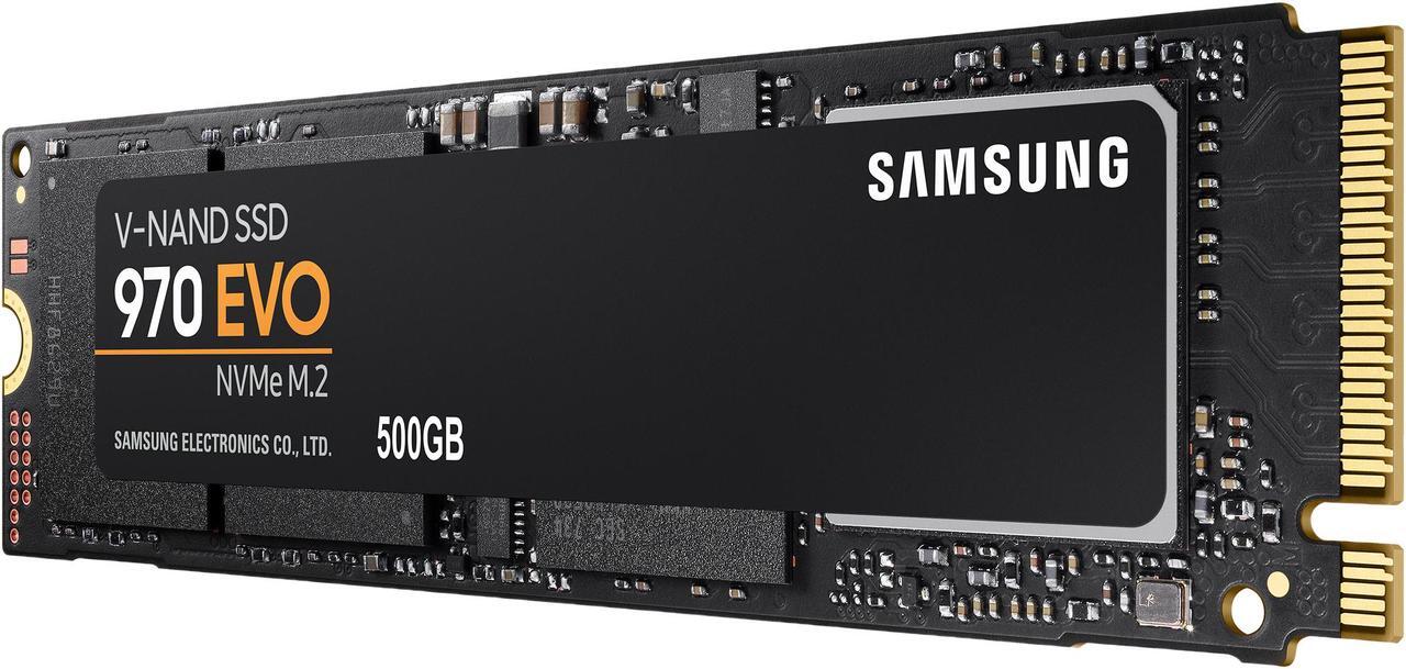 Alt view image 2 of 5 - SAMSUNG 970 EVO M.2 2280 500GB PCIe Gen3. X4, NVMe 1.3 V-NAND 3-bit MLC Internal Solid State Drive (SSD) MZ-V7E500BW