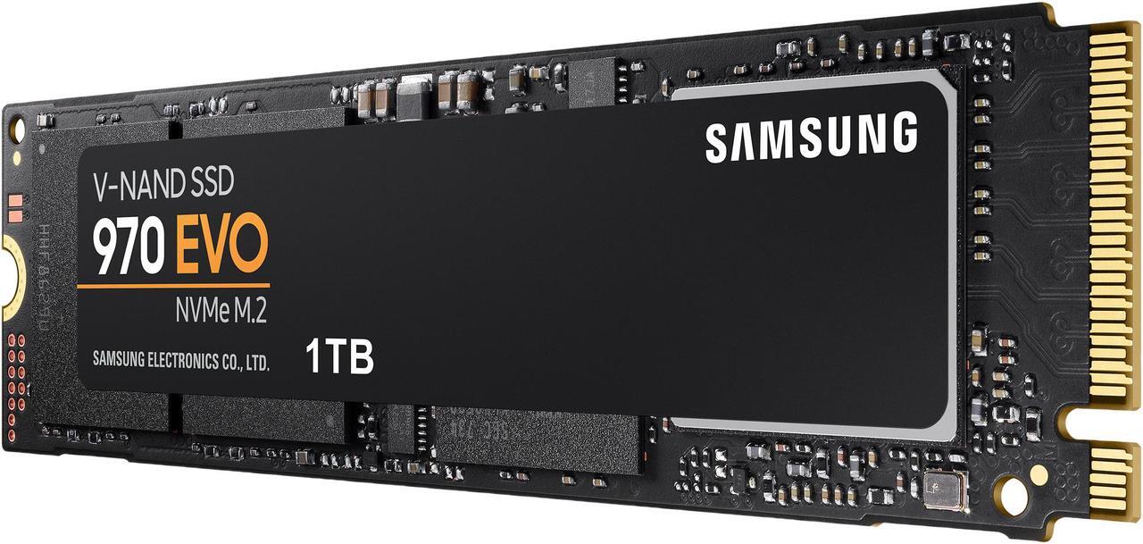 Alt view image 2 of 5 - SAMSUNG 970 EVO M.2 2280 1TB PCIe Gen3. X4, NVMe 1.3 64L V-NAND 3-bit MLC Internal Solid State Drive (SSD) MZ-V7E1T0BW