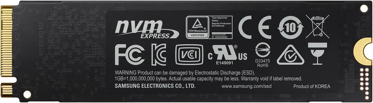 Alt view image 4 of 5 - SAMSUNG 970 EVO M.2 2280 2TB PCIe Gen3. X4, NVMe 1.3 64L V-NAND 3-bit MLC Internal Solid State Drive (SSD) MZ-V7E2T0BW