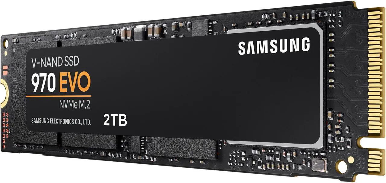 Alt view image 2 of 5 - SAMSUNG 970 EVO M.2 2280 2TB PCIe Gen3. X4, NVMe 1.3 64L V-NAND 3-bit MLC Internal Solid State Drive (SSD) MZ-V7E2T0BW