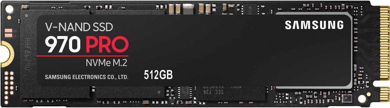 Main image of SAMSUNG 970 PRO M.2 2280 512GB PCIe Gen3. X4, NVMe 1.3 64L V-NAND 2-bit MLC Internal Solid State Drive (SSD) MZ-V7P512BW