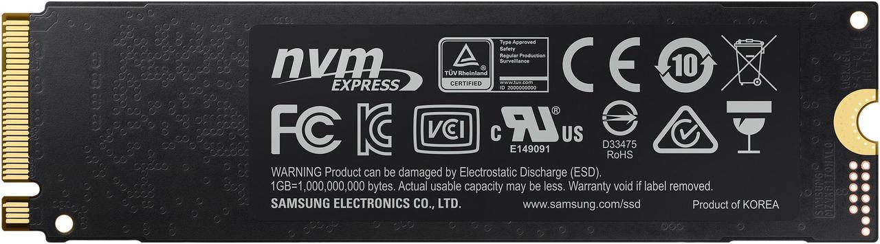 Alt view image 4 of 4 - SAMSUNG 970 PRO M.2 2280 1TB PCIe Gen3. X4, NVMe 1.3 64L V-NAND 2-bit MLC Internal Solid State Drive (SSD) MZ-V7P1T0BW